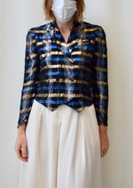 Plaid Party Blazer Top