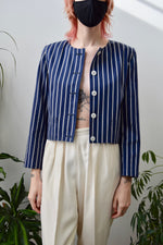 Lizsport Striped Cropped Jacket