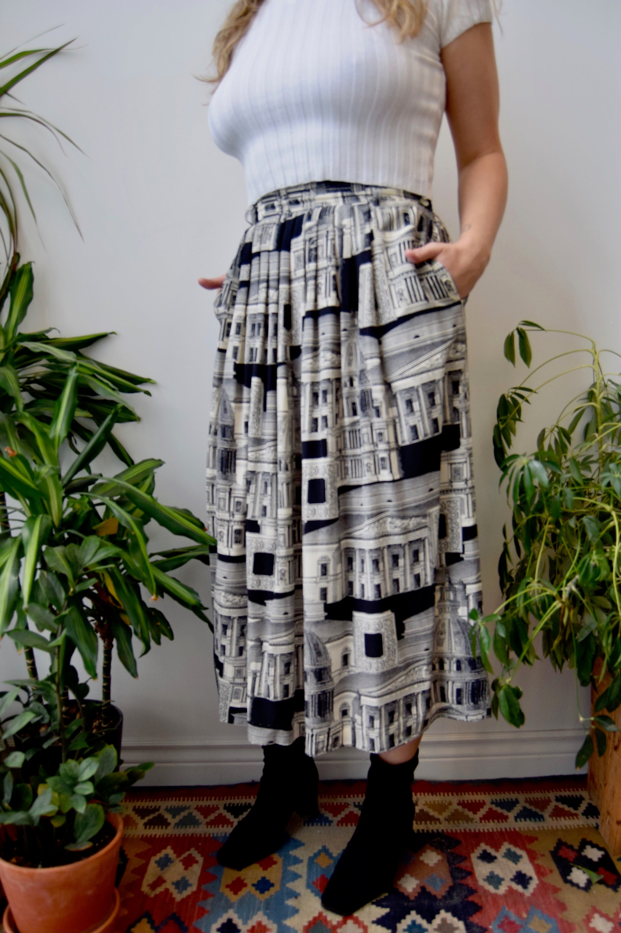 Silk Architecture Skirt