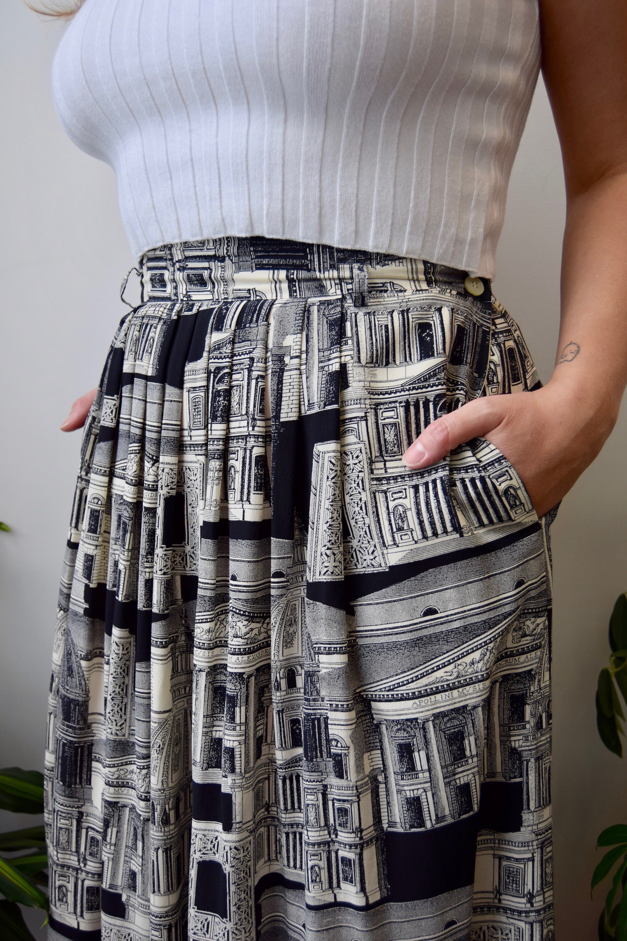 Silk Architecture Skirt
