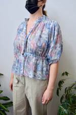 Seventies Floral Blouse