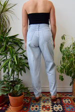 Hickory Striped Pleated Jeans