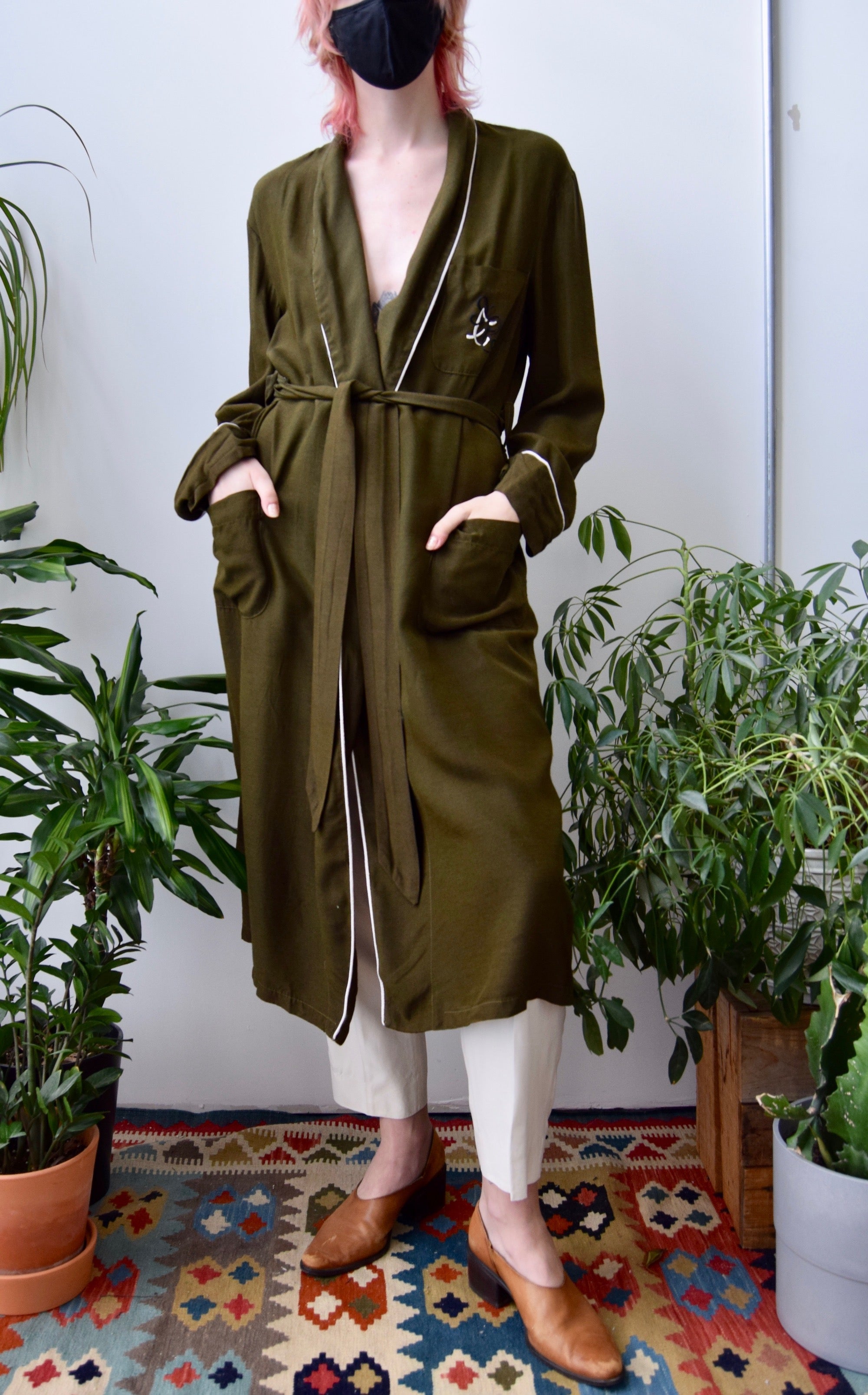 Sixties Olive Robe