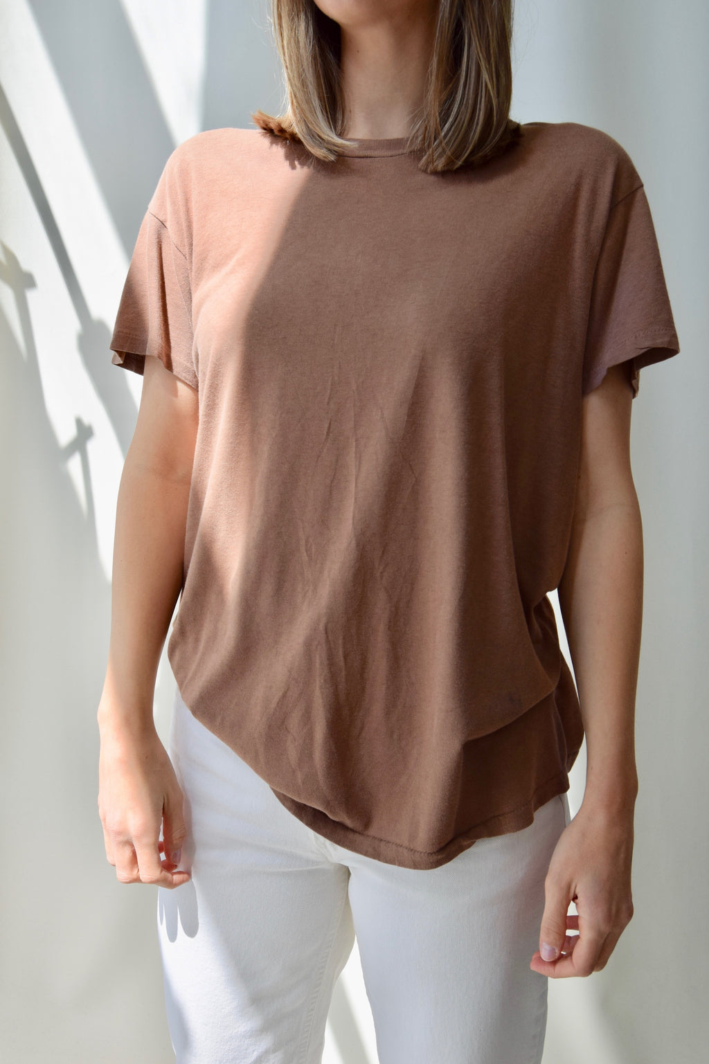 Single Stitch Desert Brown Tee