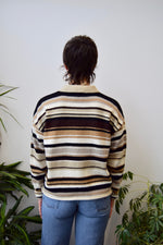 00's Striped Polo Sweater