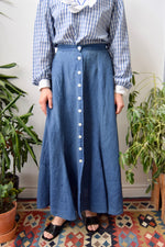 Indigo Linen Skirt