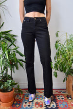 Black Stretch "Lawman" Western Jeans