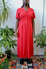 Cherry Linen Dress