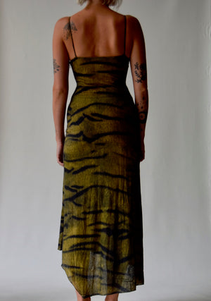 Just Cavalli Earthy Print Midi Dress