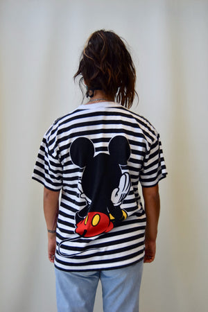 Double Sided Striped Mickey Tee