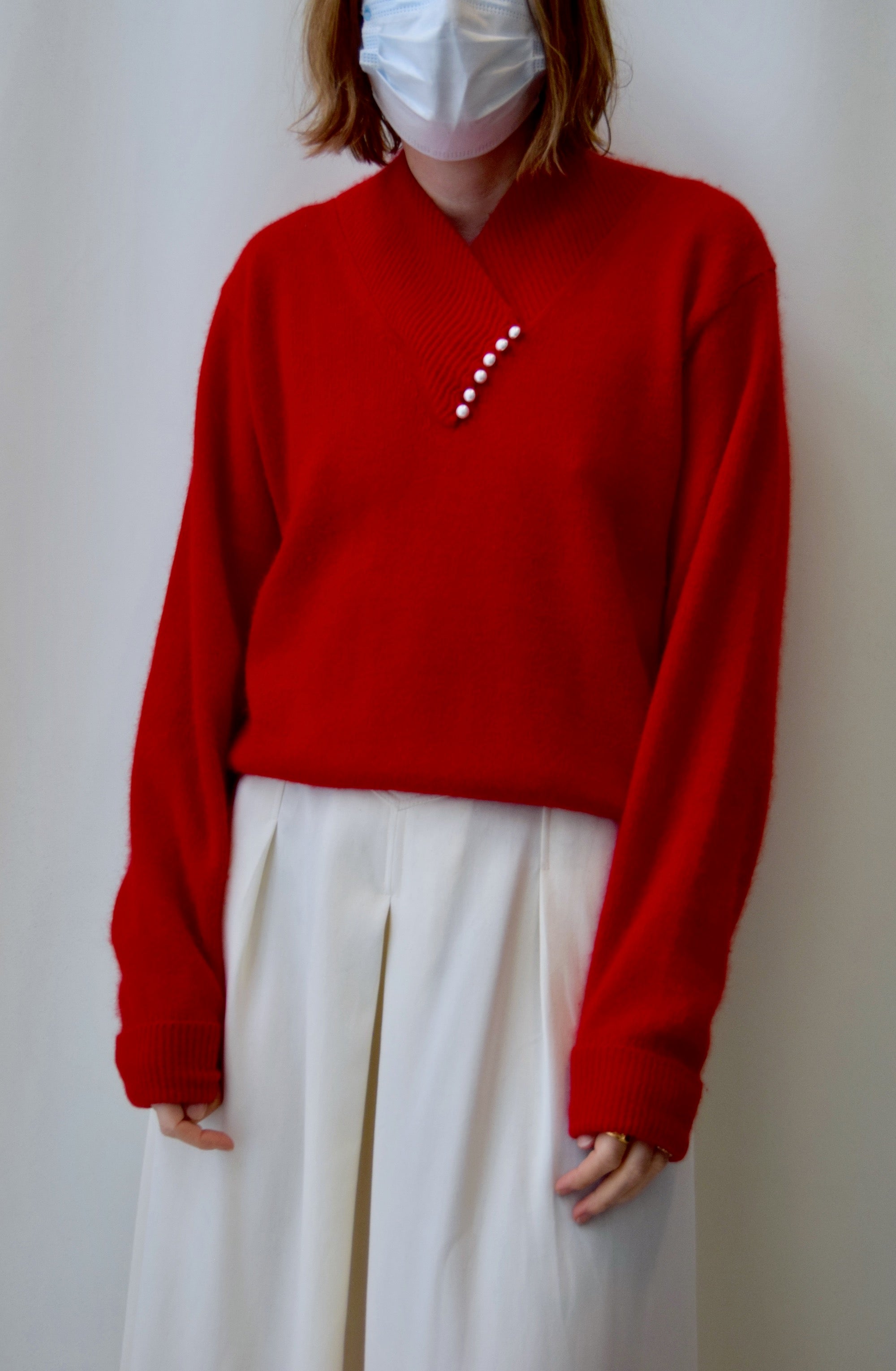 Eighties Poppy Angora Sweater