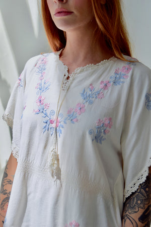 Vintage Cotton Butterfly Top