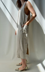 Wheat Linen Sack Dress