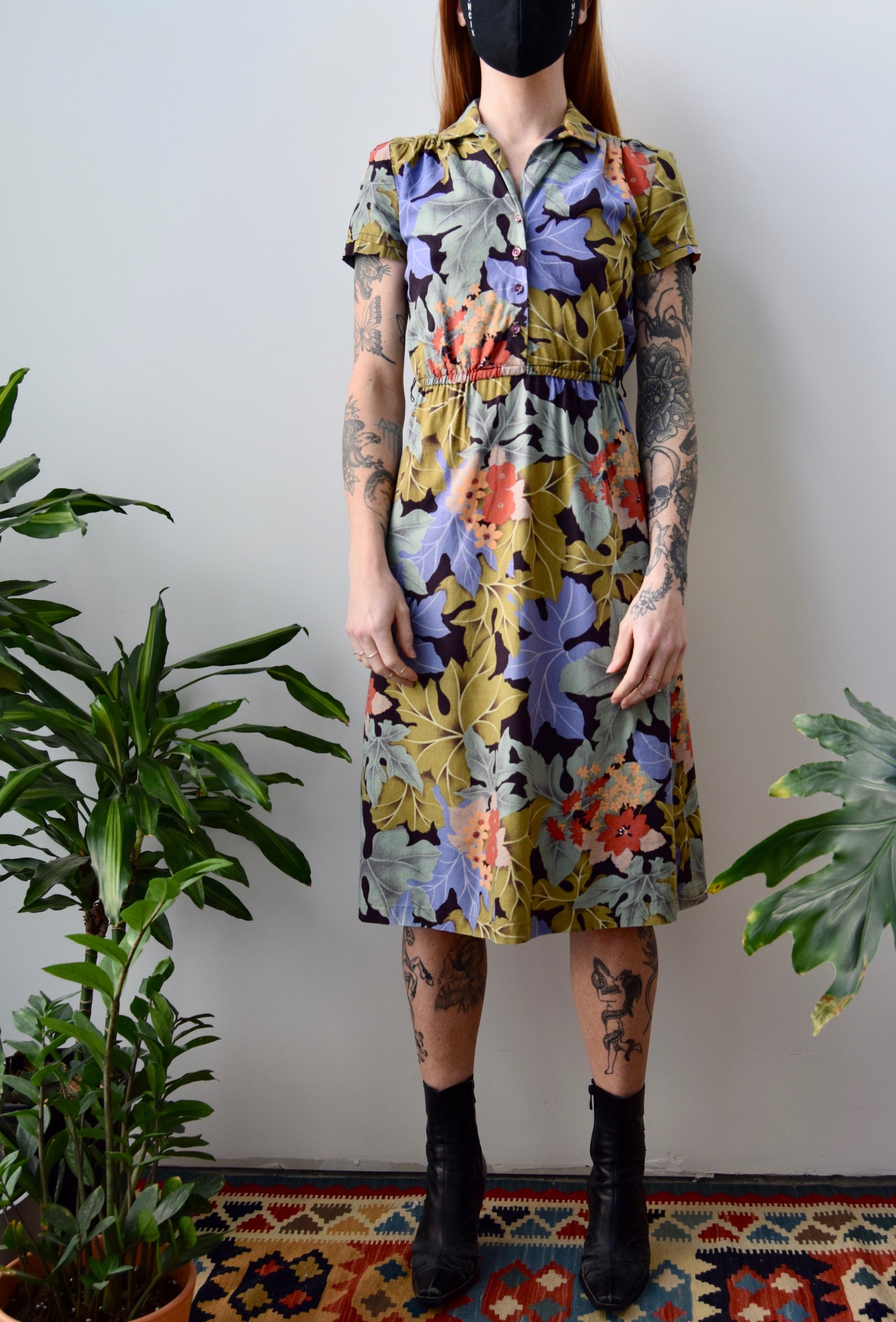 Tropical Foliage Dress
