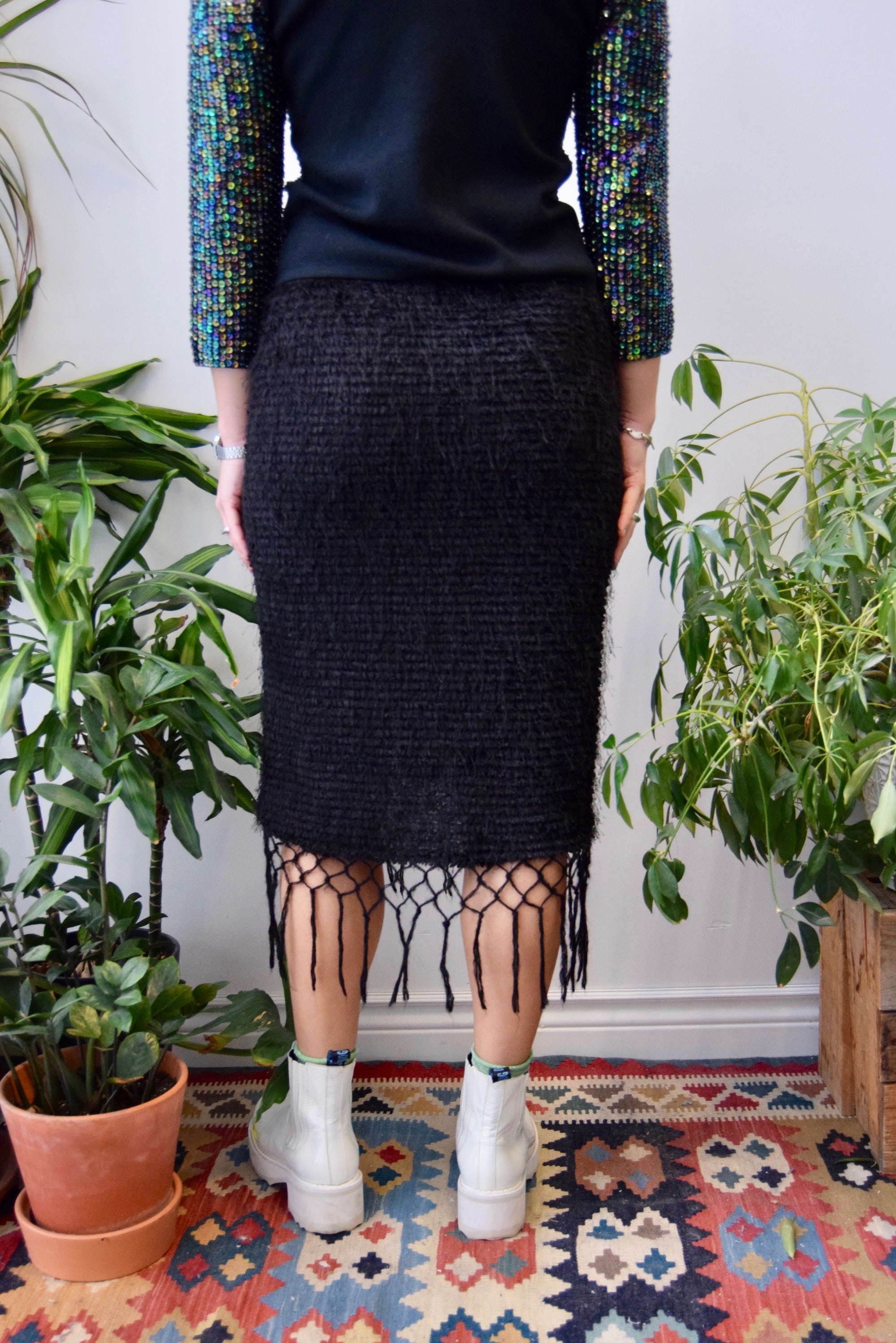 00's Knit Fringe Skirt