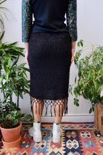 00's Knit Fringe Skirt