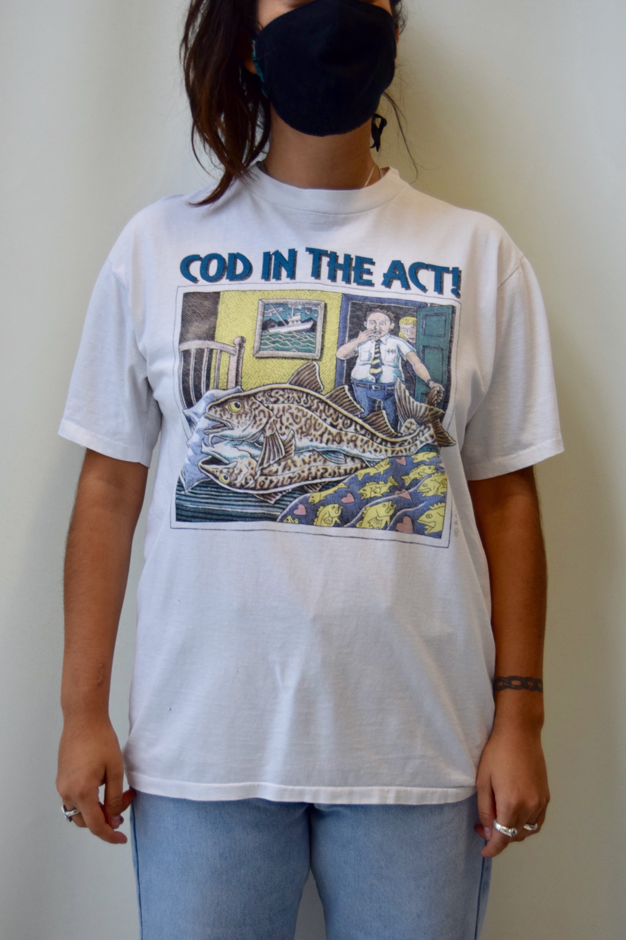 1996 Ray Troll "Cod In The Act" Tee