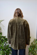 Dark Green Suede Shacket