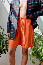 Tangerine Silk Shorts