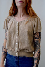 Tan Princess Sleeve Knit Top