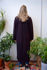 Eggplant Merino Sweater Coat