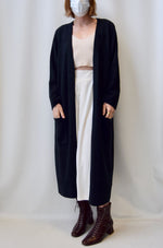 Black Sweater Robe Coat