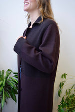 Eggplant Merino Sweater Coat