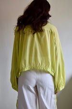 Cropped Key Lime Cotton Jacket