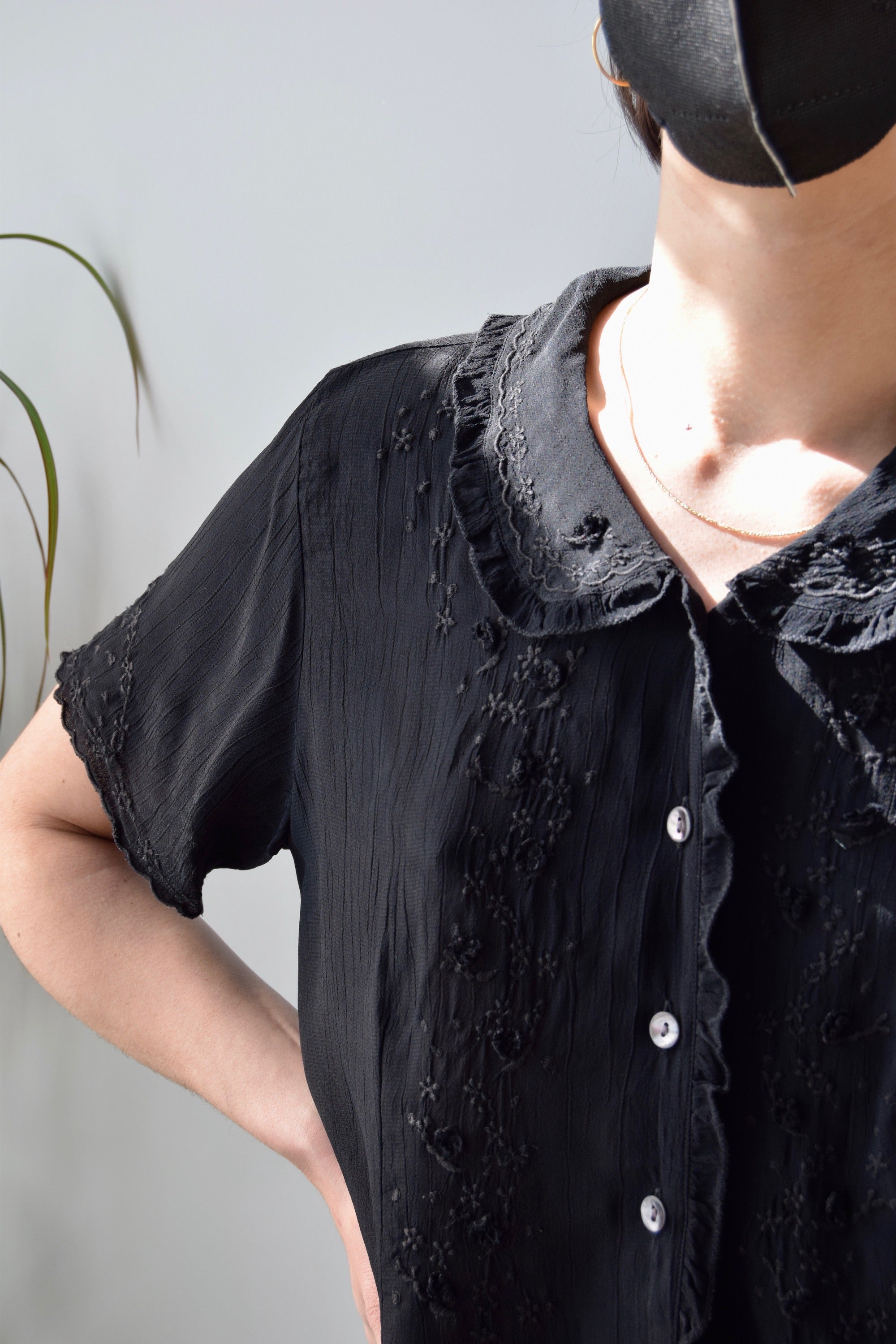 April Cornell Embroidered Rayon Blouse