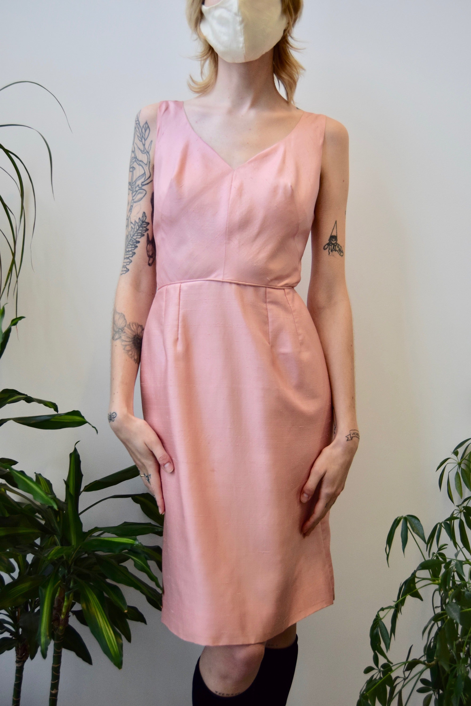 Sixties Ballet Pink Silk Dress