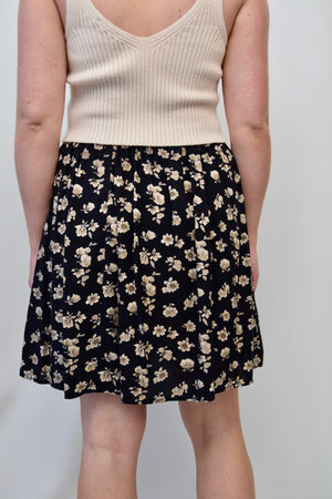 90's Floral Mini Skirt