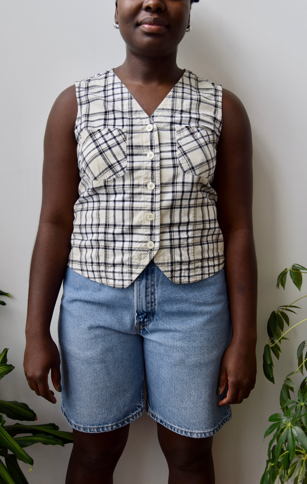 Cotton Plaid Summer Top