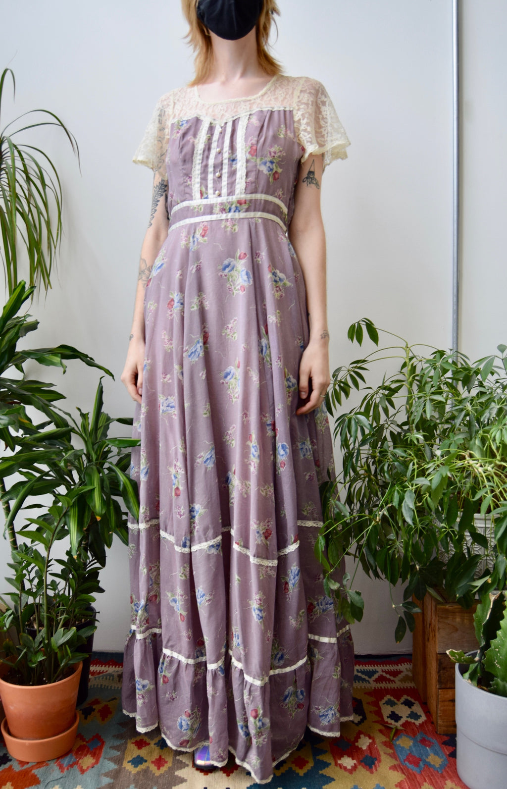 Seventies "Gunne Sax" Periwinkle Gown