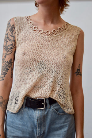 Netted Nude Knit Tank
