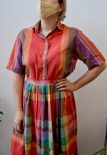 Eighties Picnic Plaid Skirt Set