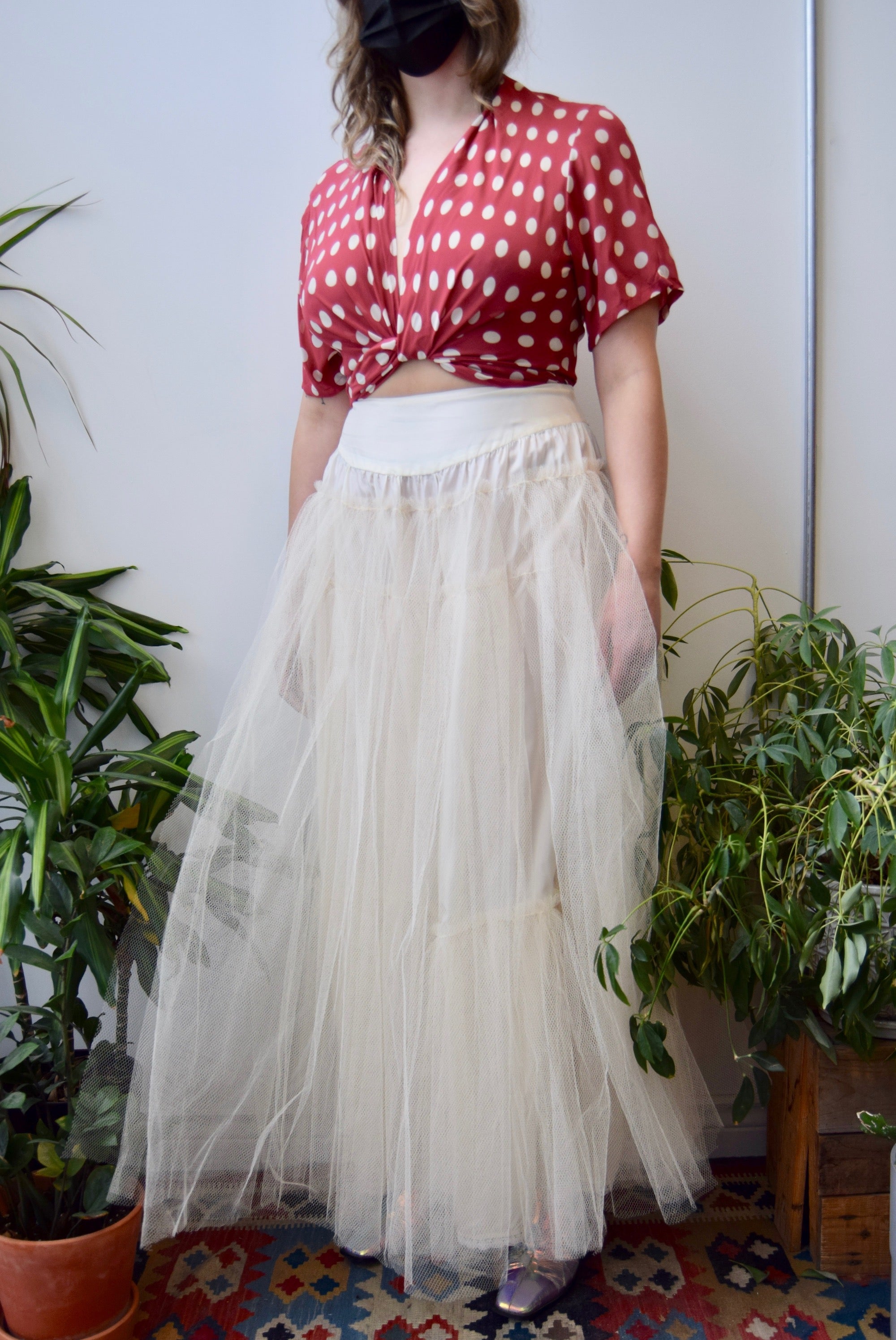 Cream Crinoline Skirt