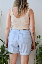 Light Wash Cuffed Denim Shorts