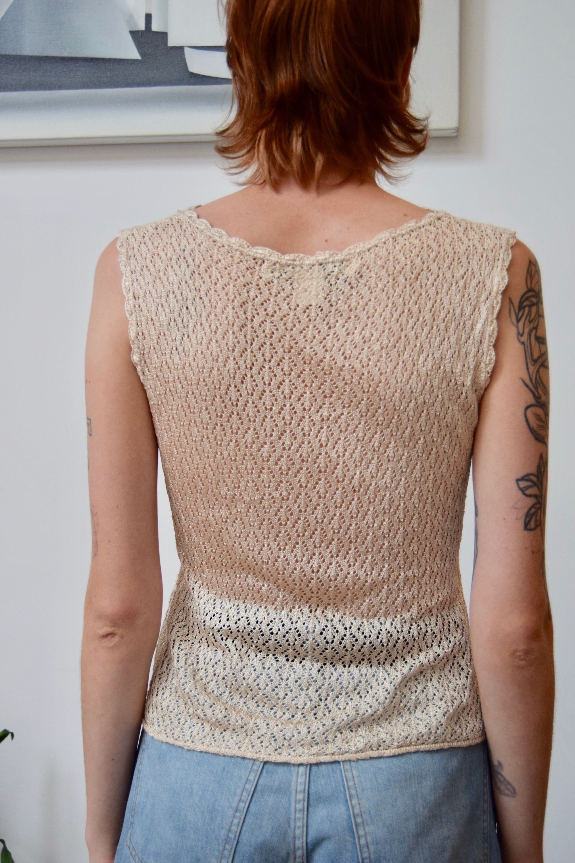 Netted Nude Knit Tank
