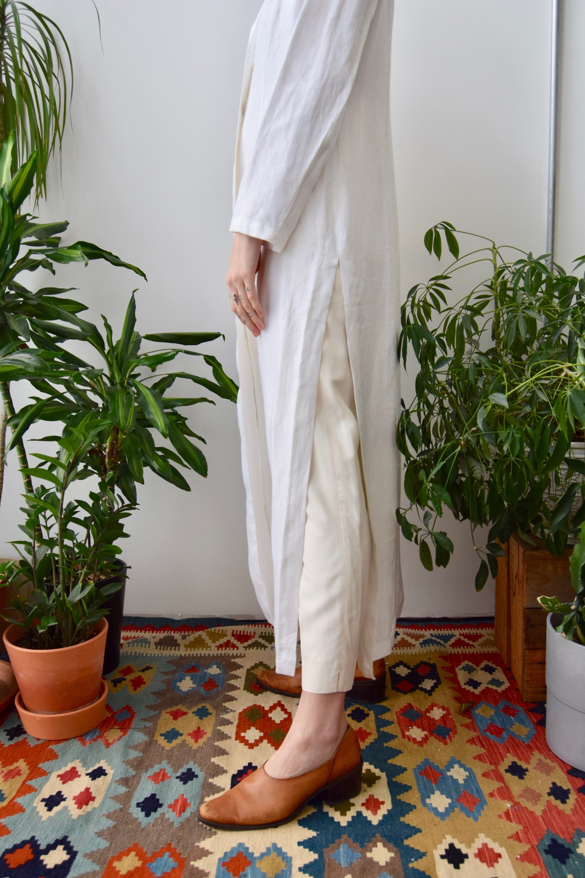 White Linen Duster