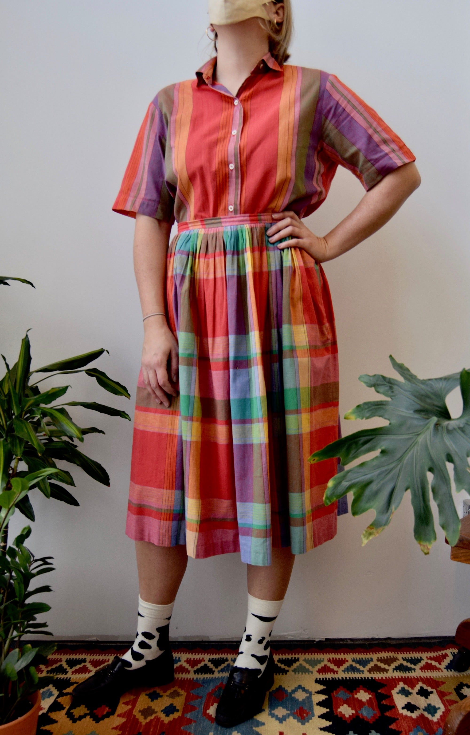 Eighties Picnic Plaid Skirt Set