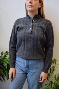 Seventies Charcoal Wool Sweater
