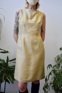 Sixties Tan Silk Shift Dress