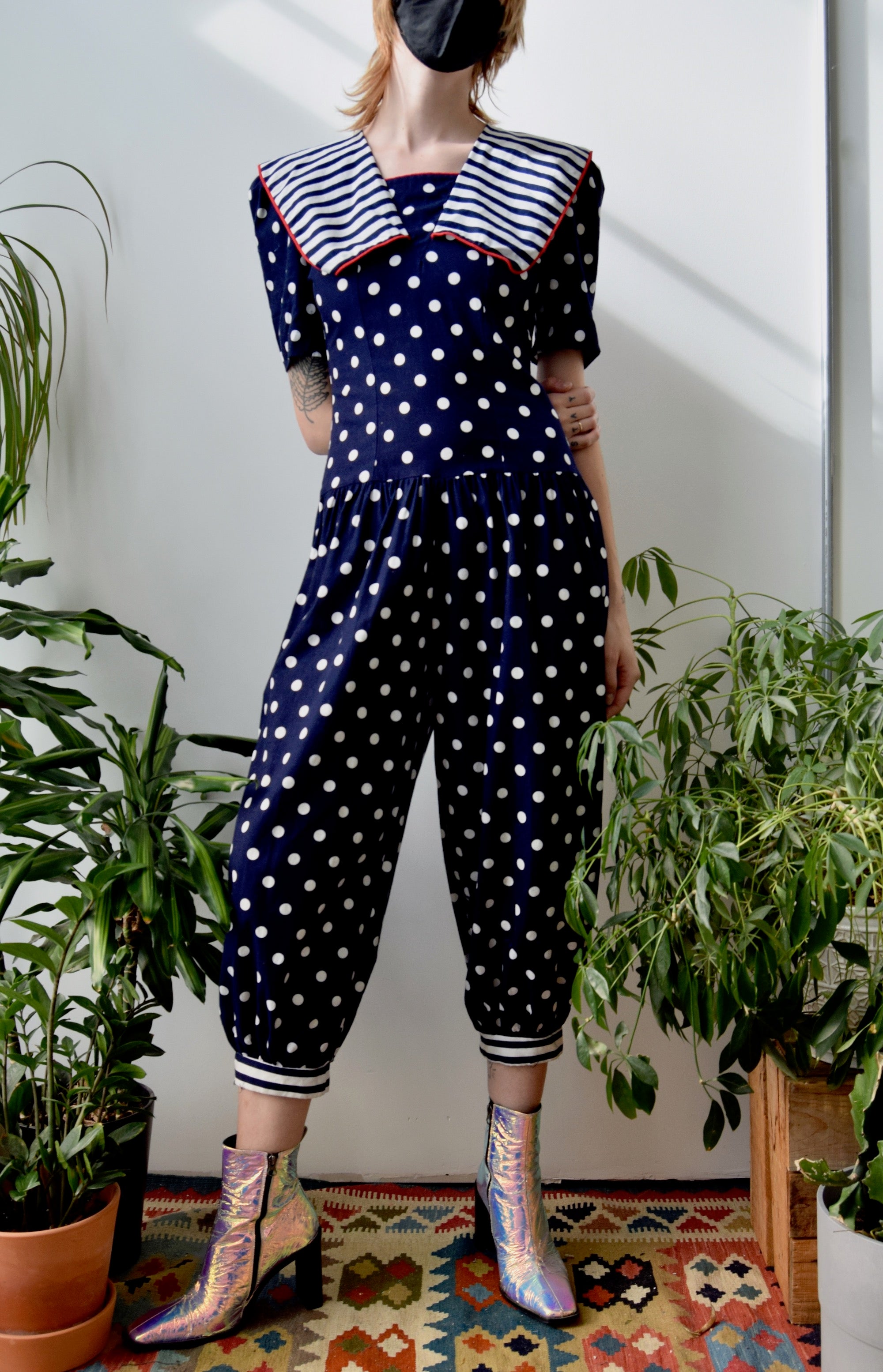 Polka Dot Sailor Onesie