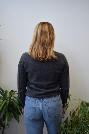 Seventies Charcoal Wool Sweater