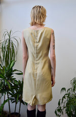 Sixties Tan Silk Shift Dress