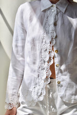 Crisp Linen Doily Top