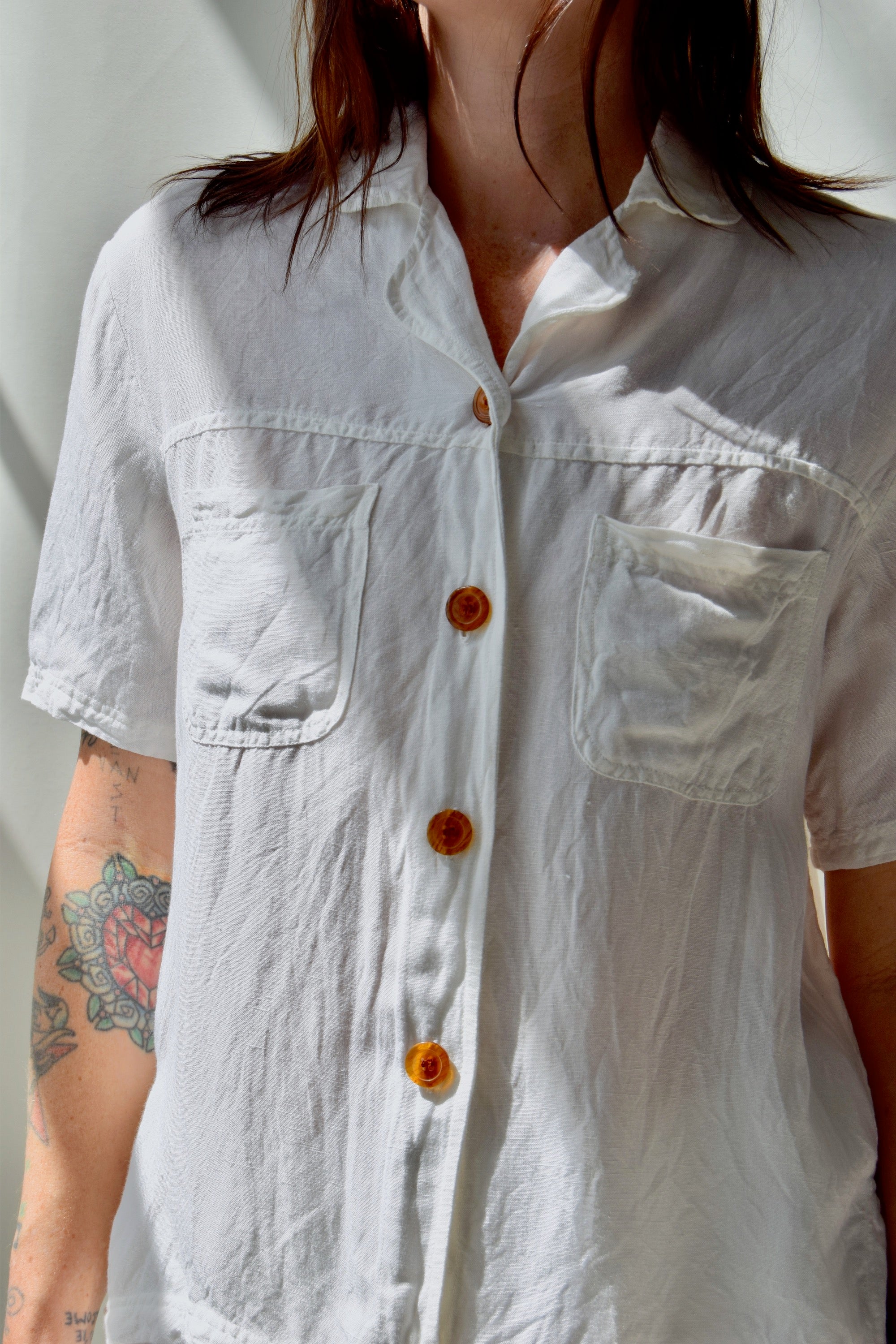 Linen Pocket Button Up