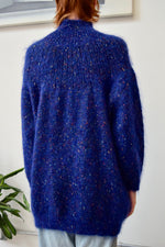 Confetti Cobalt Mohair Smock Sweater