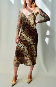 Parisian Cheetah Bias Cut Slip Dress