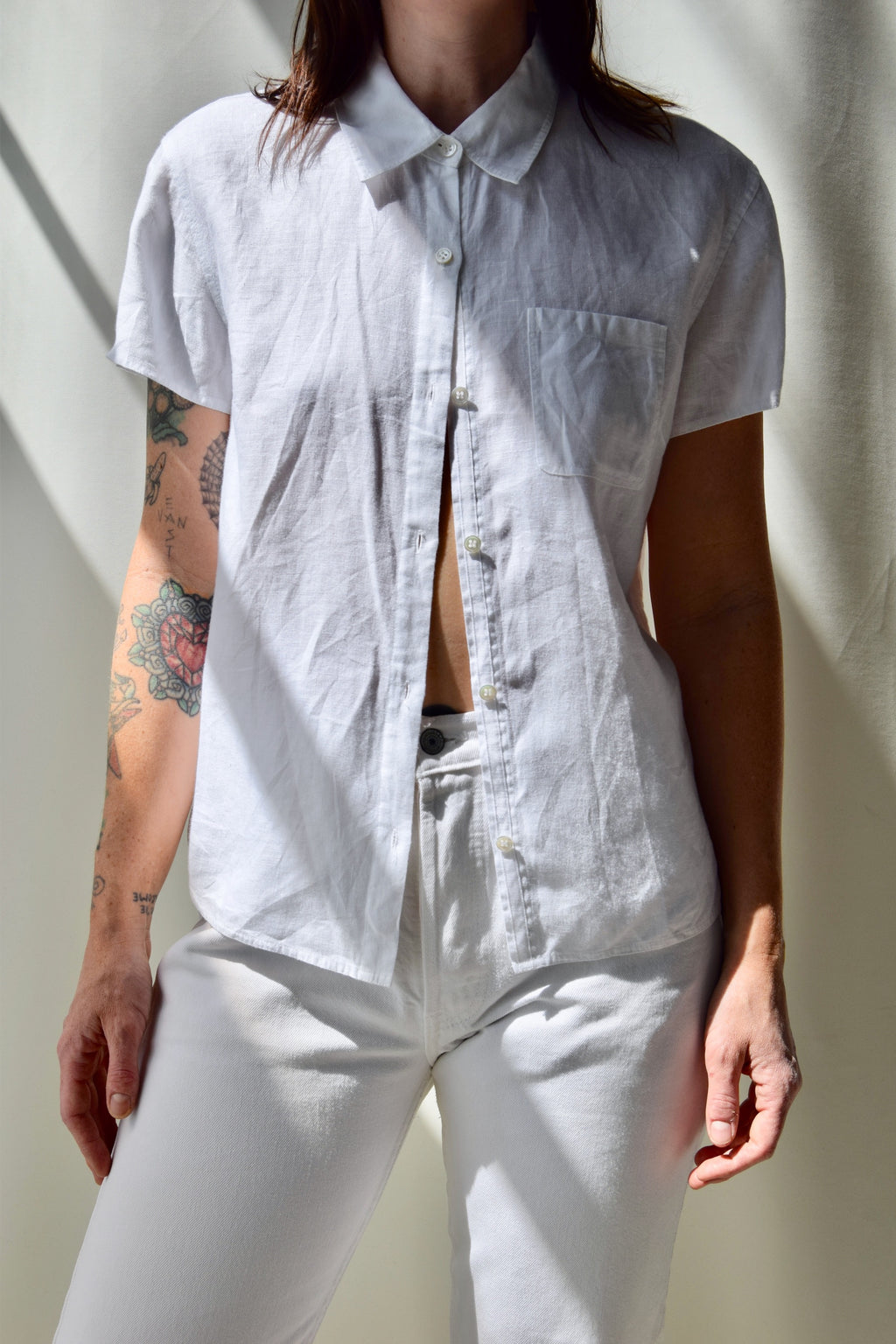 Perfect White Linen Top